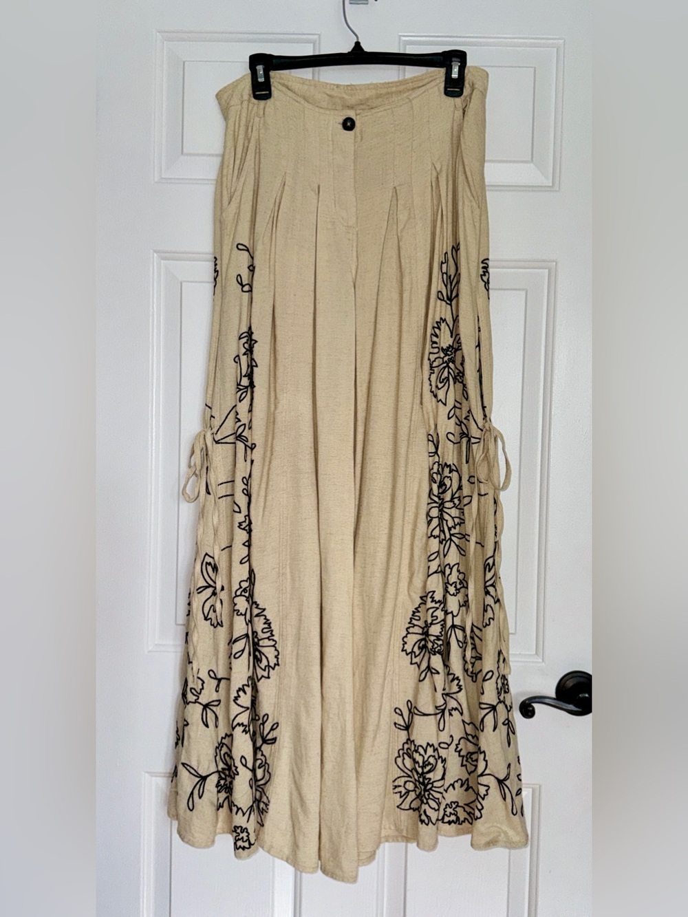 Free People What You Know Embroidered Wide-Leg Pants Sz: L - Picture 4 of 13